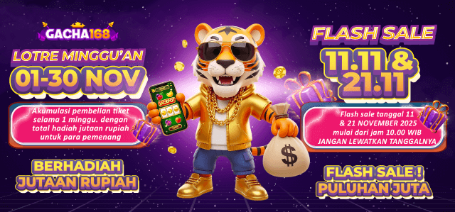 EVENT BAGI HOKI GACHA168 – TIKET LOTRE PERIODE 1-30 NOVEMBER 2025