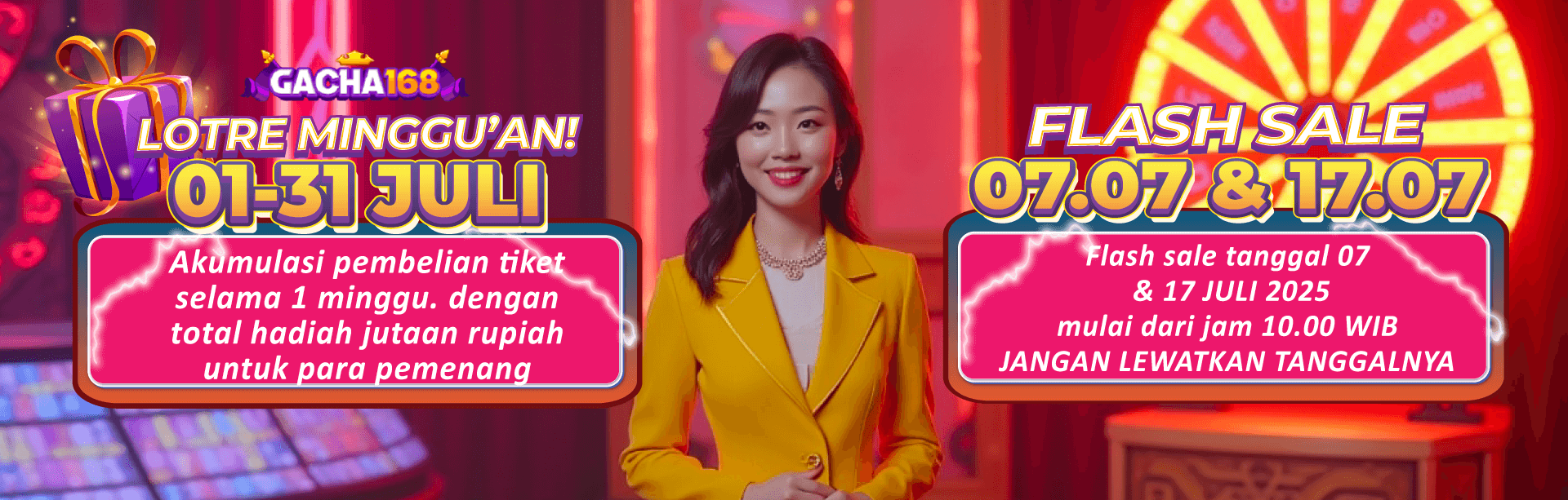 EVENT BAGI HOKI GACHA168 – TIKET LOTRE PERIODE 1-31 JULI 2025