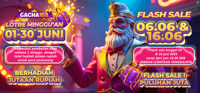 EVENT BAGI HOKI GACHA168 – TIKET LOTRE PERIODE 1-30 JUNI 2025