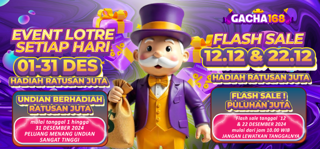 EVENT BAGI HOKI GACHA168 – TIKET LOTRE PERIODE 1-31 DESEMBER 2024